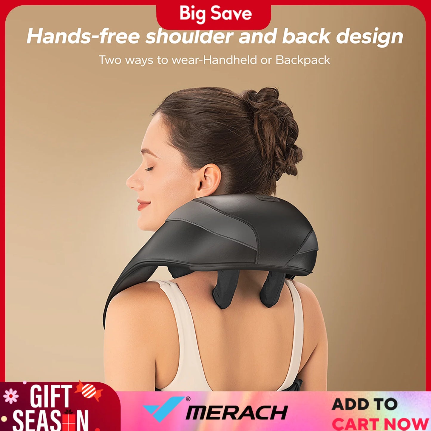 MERACH Cordless Neck & Shoulder Massager