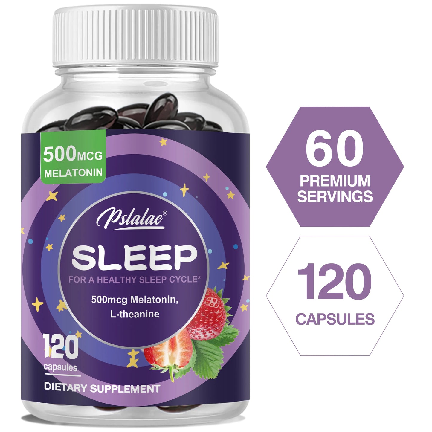 Sleep Aid Capsules – Stress Relief & Better Sleep (120 Count)