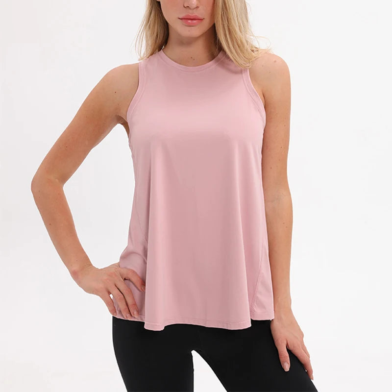 Women’s Loose Fit Open Back Yoga Tank Top