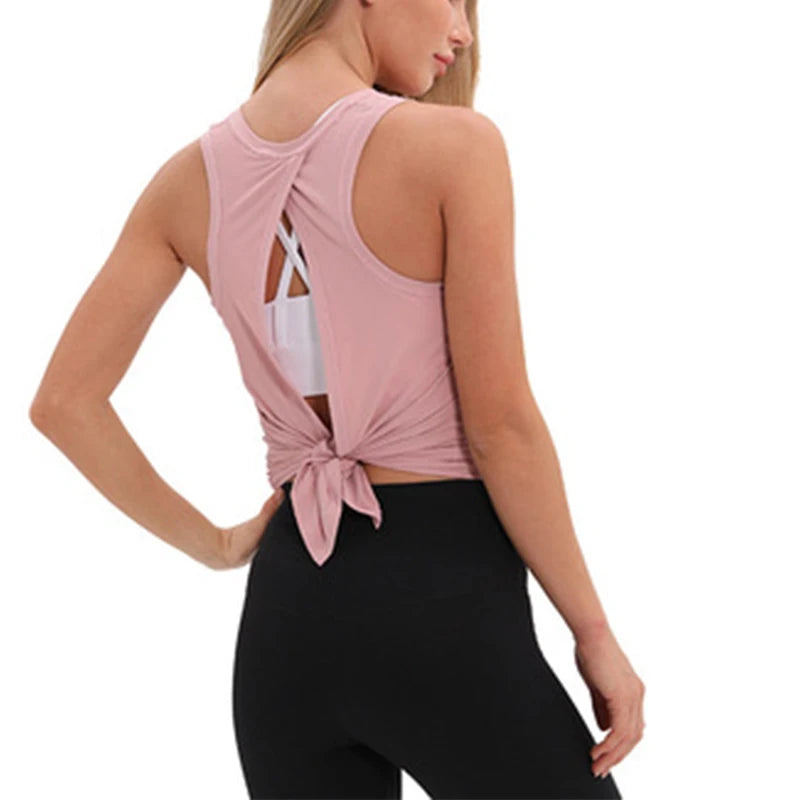 Women’s Loose Fit Open Back Yoga Tank Top