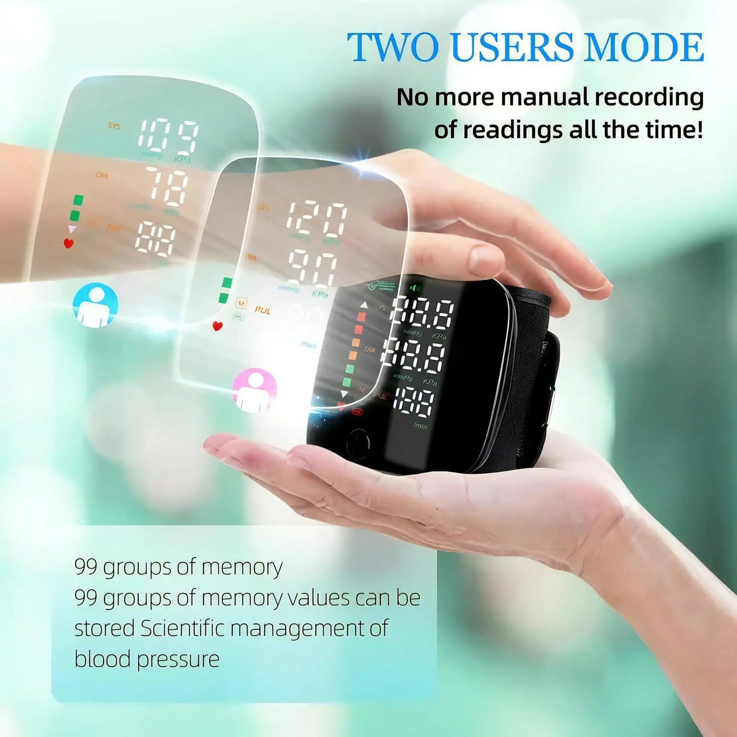 LED Wrist Blood Pressure Monitor