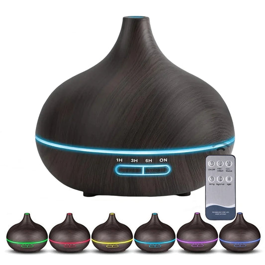 550ml Wood Grain USB Aroma Diffuser