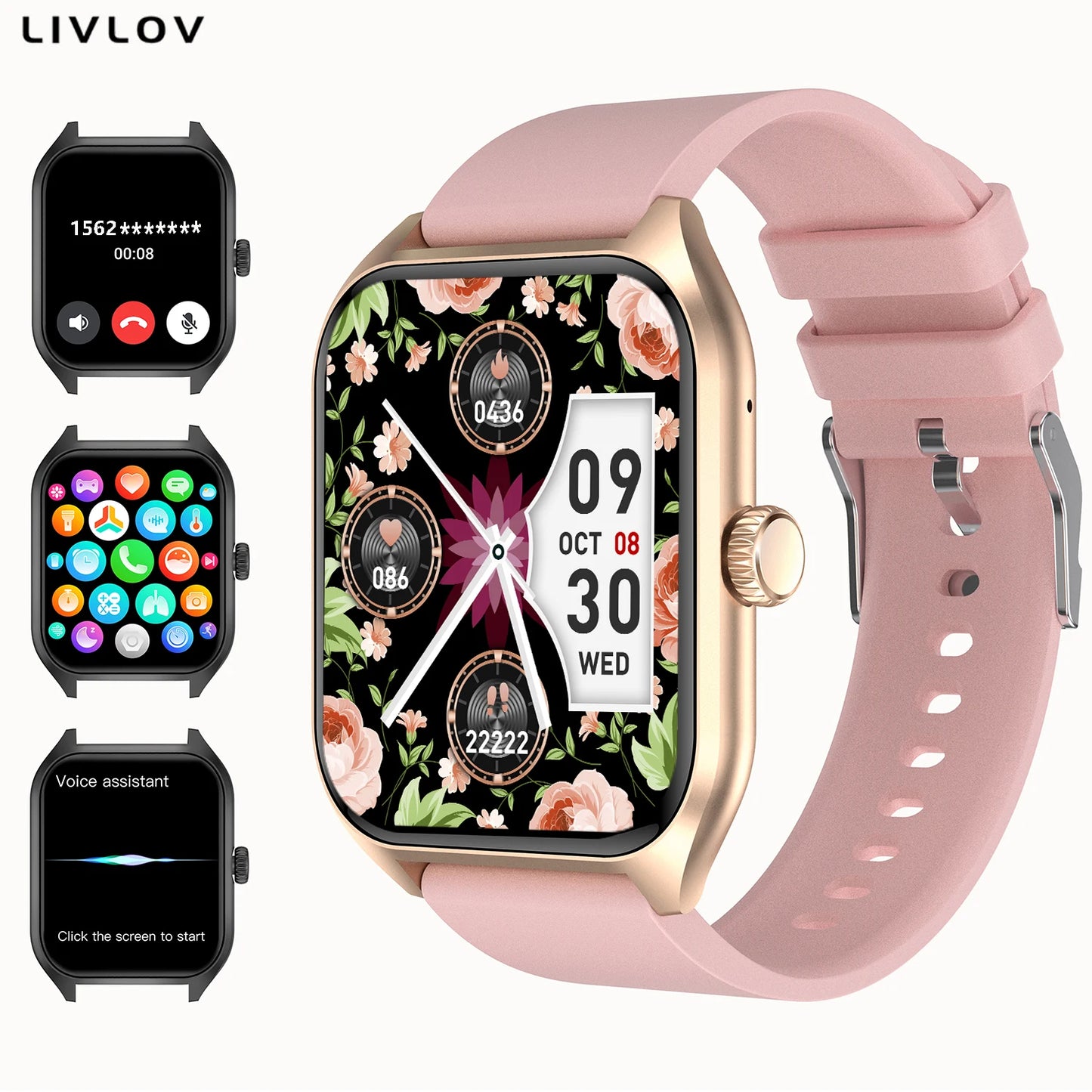 1.96'' Smart Watch with AI Voice Assistant