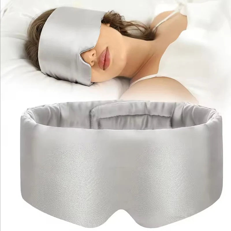 100% Mulberry Silk Sleep Mask – Soft Light-Blocking Eyepatch for Travel & Nap