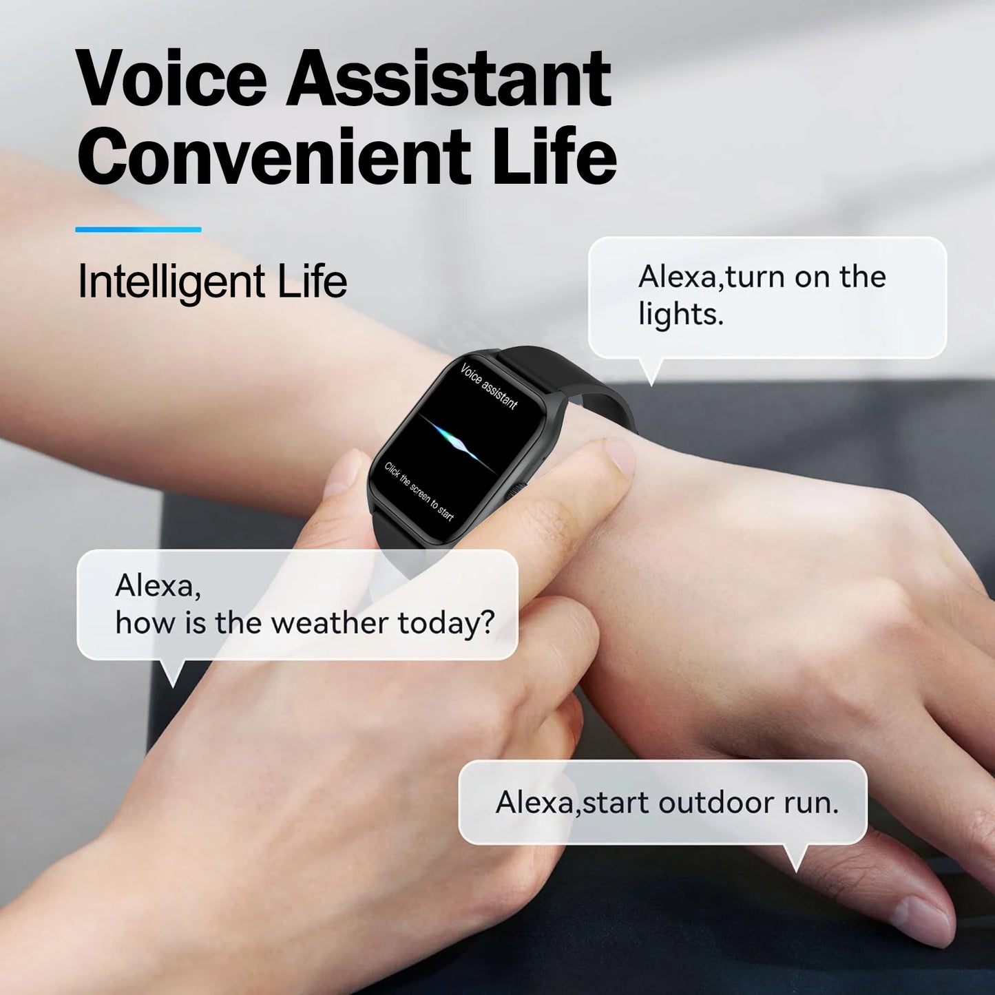 1.96'' Smart Watch with AI Voice Assistant