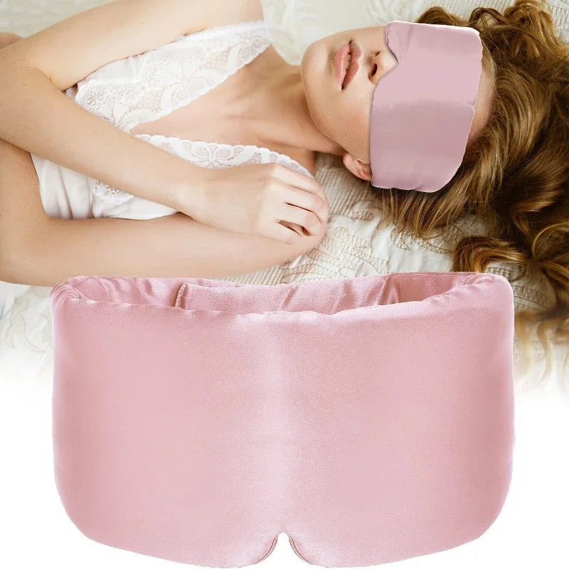 100% Mulberry Silk Sleep Mask – Soft Light-Blocking Eyepatch for Travel & Nap