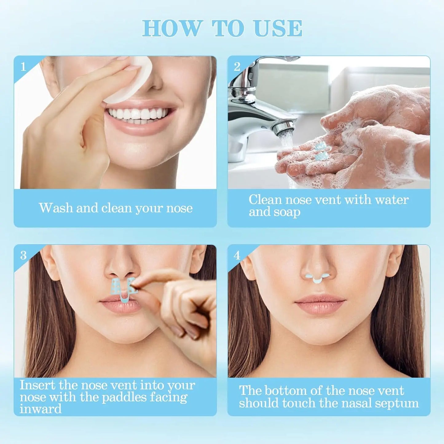 4PCS Anti-Snoring Nasal Dilator for Better Breathing