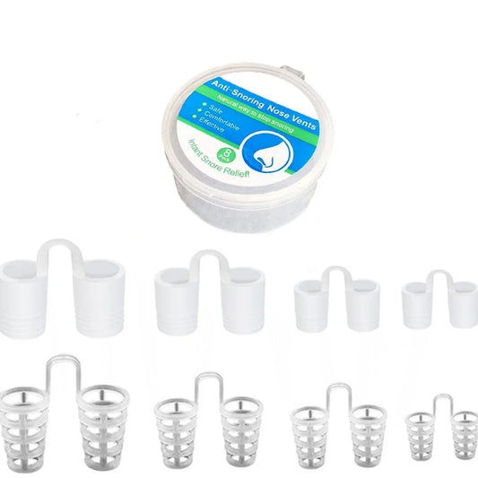8PCS Anti-Snoring Nose Clips – Silicone Nasal Dilators Sleep Aid