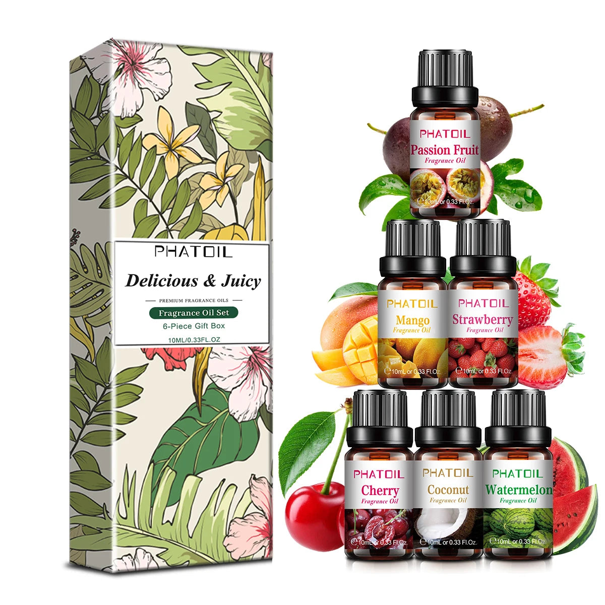 PHATOIL 10ml Fruit Fragrance Oil Set