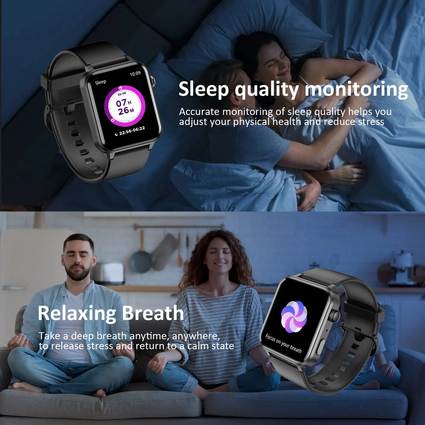 Baolubao 1.85" Smart Watch – Fitness Tracker with Bluetooth Call