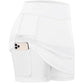 Women’s High Waist Tennis Golf Skort with Pockets