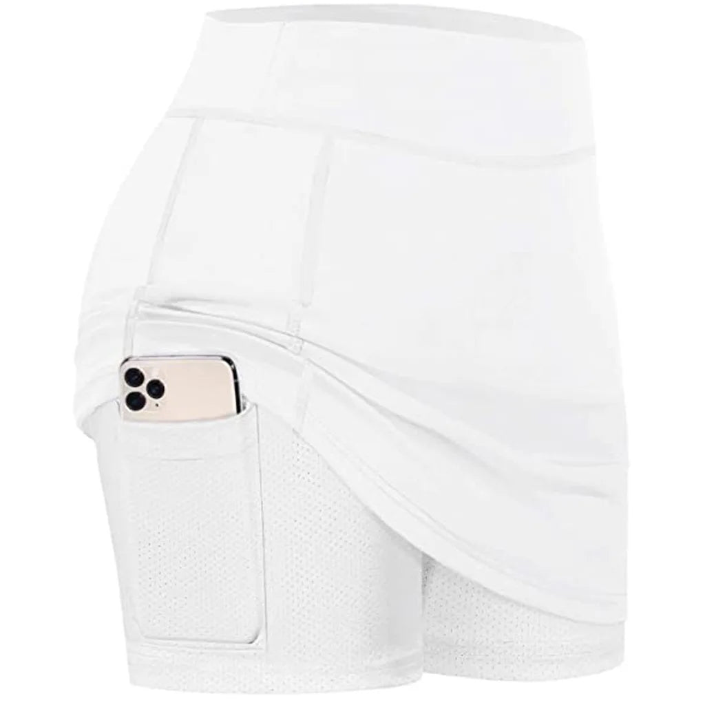 Women’s High Waist Tennis Golf Skort with Pockets