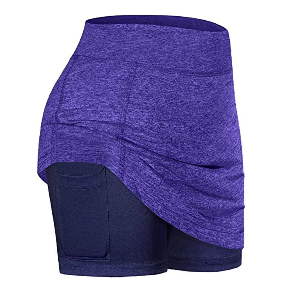 Women’s High Waist Tennis Golf Skort with Pockets