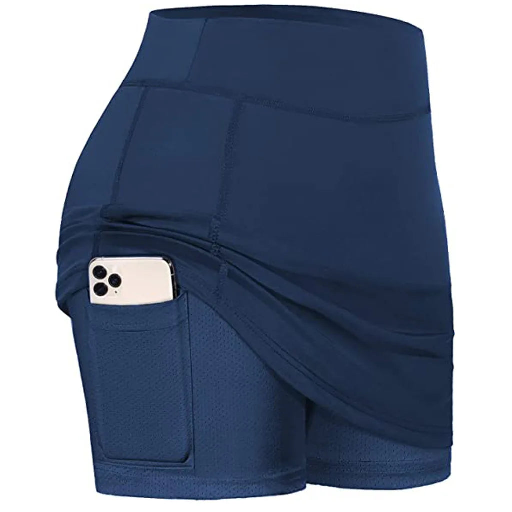 Women’s High Waist Tennis Golf Skort with Pockets
