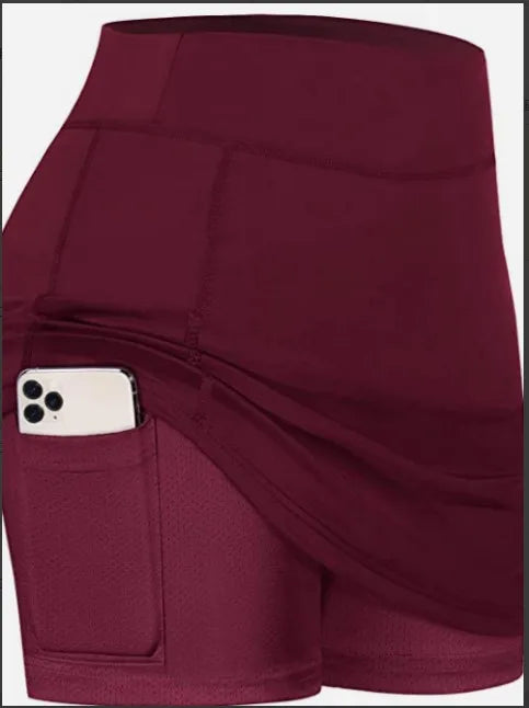 Women’s High Waist Tennis Golf Skort with Pockets