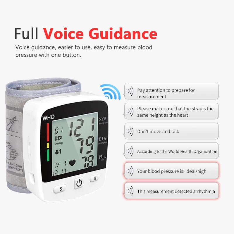 Digital Wrist Blood Pressure Monitor