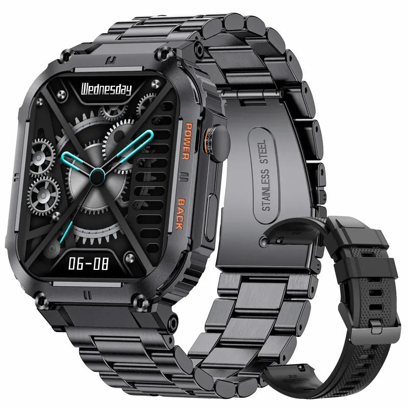 LIGE 1.96" Smartwatch – Bluetooth Call Fitness Tracker for Men