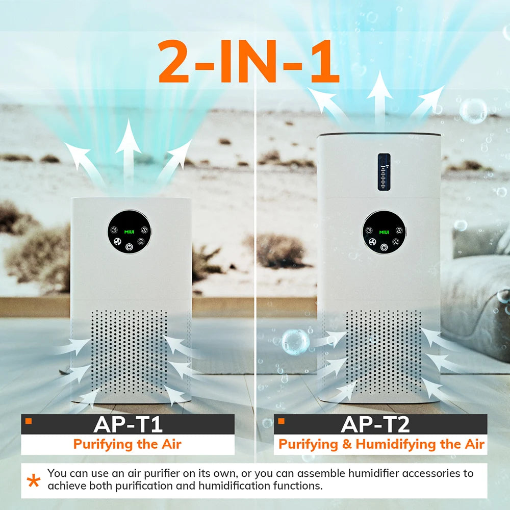 2-in-1 Air Purifier & Humidifier with HEPA Filter