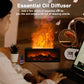 Flame Essential Oil Diffuser – Aroma Humidifier with Night Light