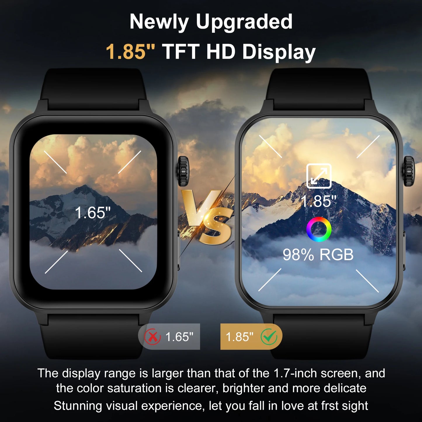 Baolubao 1.85" Smart Watch – Fitness Tracker with Bluetooth Call