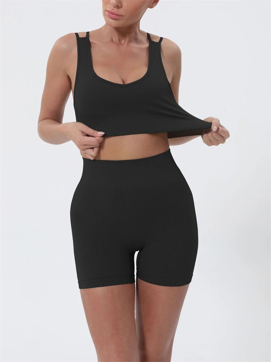 Women’s 2-Piece Summer Crop Top & Shorts Set