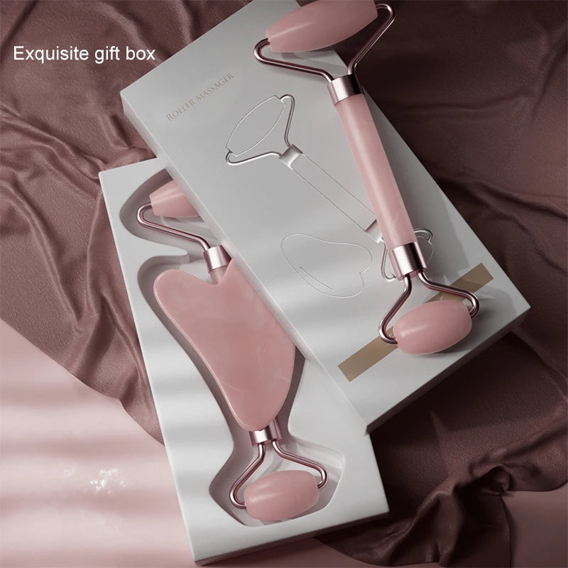 Resin Facial Massage Roller & Gua Sha Tool set