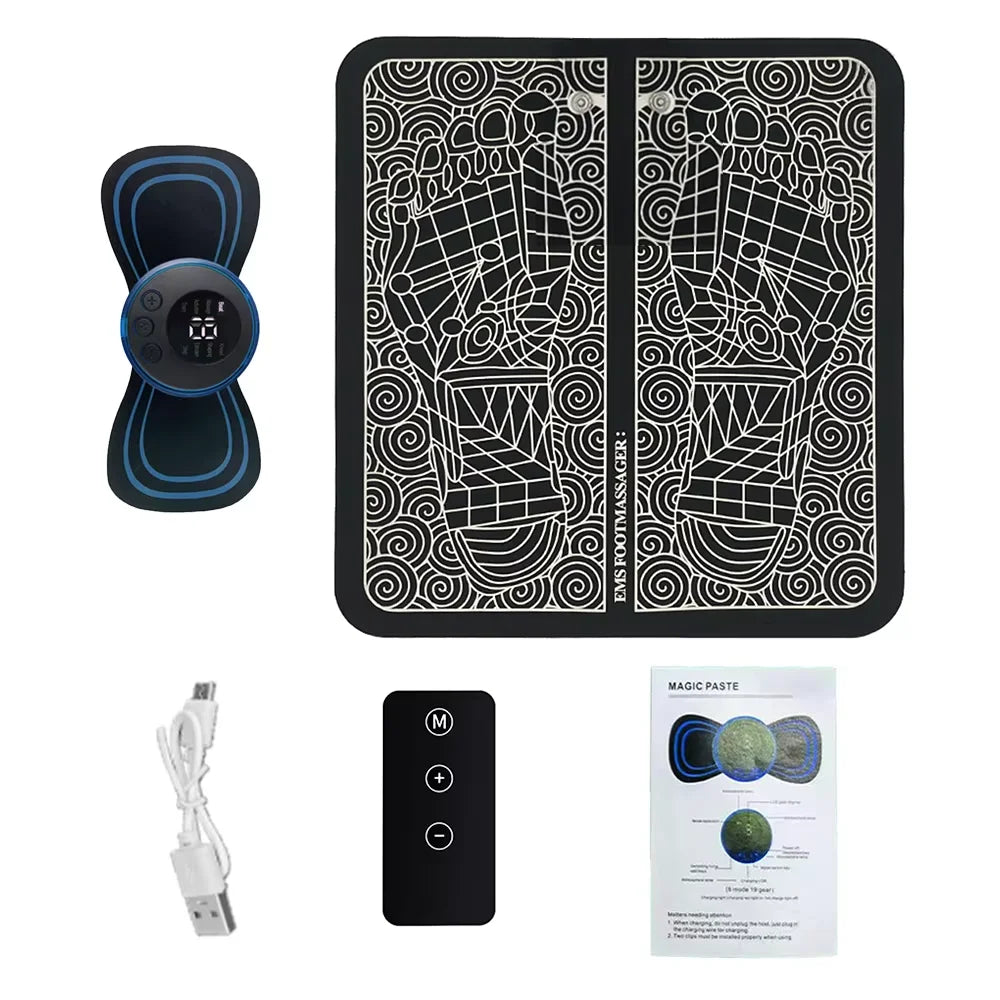 Foldable Electric Foot & Neck Massager with Remote