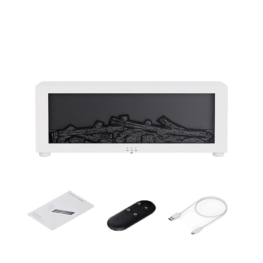 Flame Essential Oil Diffuser – Aroma Humidifier with Night Light