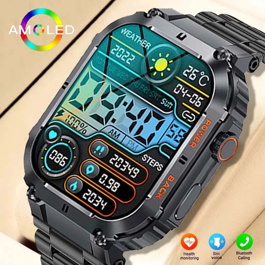 LIGE 1.96" Smartwatch – Bluetooth Call Fitness Tracker for Men
