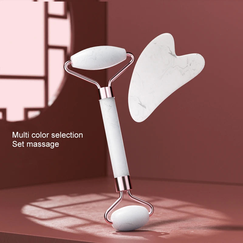 Resin Facial Massage Roller & Gua Sha Tool set