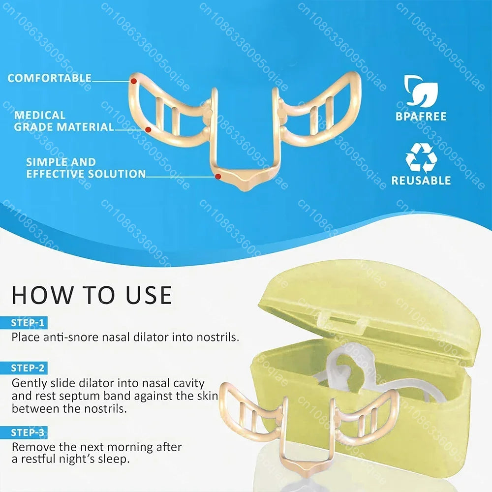 Snore Stopper Nose Clip – Silicone Nasal Dilator for Snoring Relief