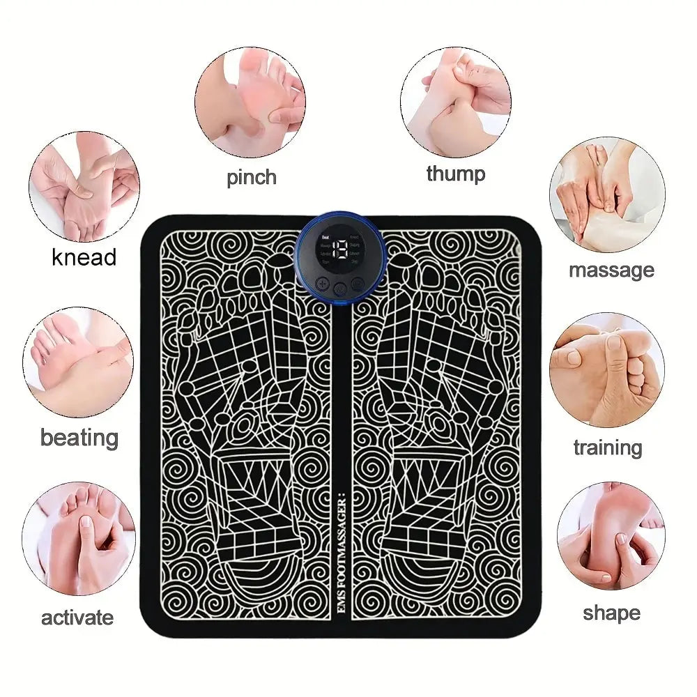 Foldable Electric Foot & Neck Massager with Remote