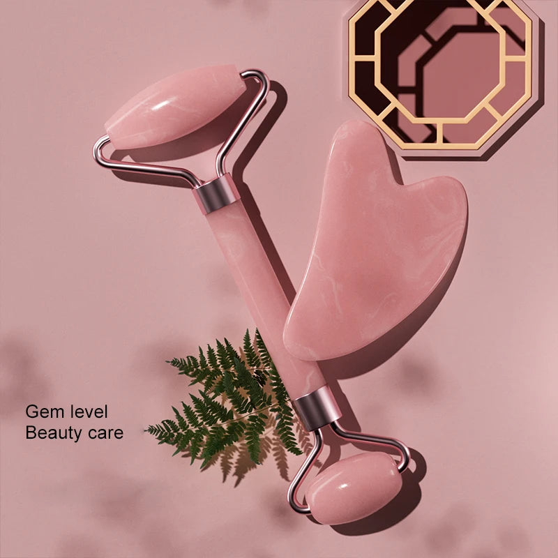 Resin Facial Massage Roller & Gua Sha Tool set