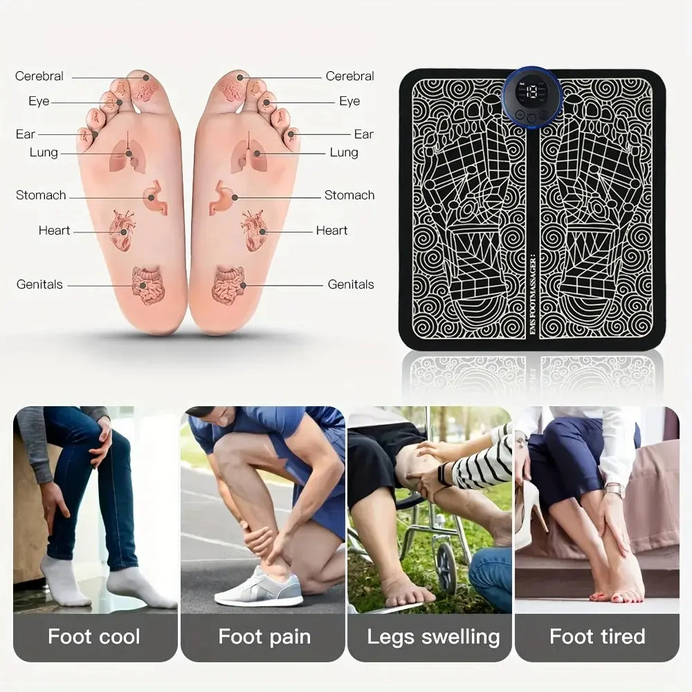 Foldable Electric Foot & Neck Massager with Remote