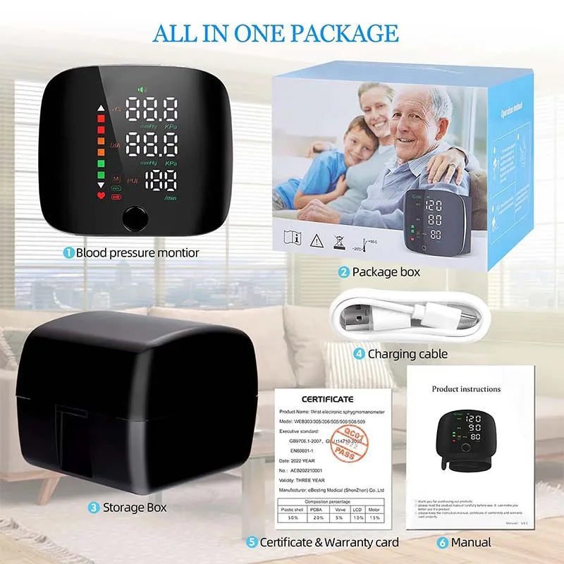 LED Wrist Blood Pressure Monitor