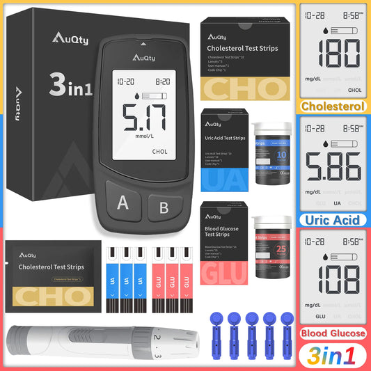 3-in-1 Cholesterol, Uric Acid & Glucose Meter