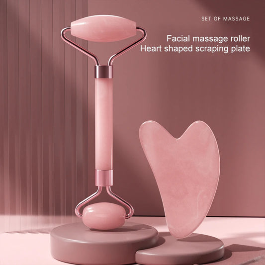 Resin Facial Massage Roller & Gua Sha Tool set
