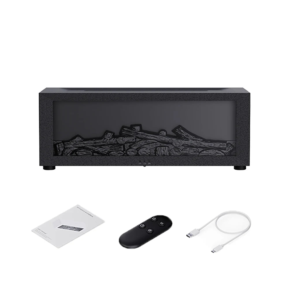 Flame Essential Oil Diffuser – Aroma Humidifier with Night Light