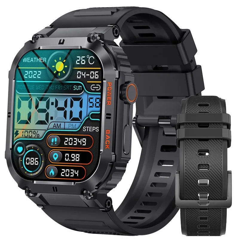 LIGE 1.96" Smartwatch – Bluetooth Call Fitness Tracker for Men