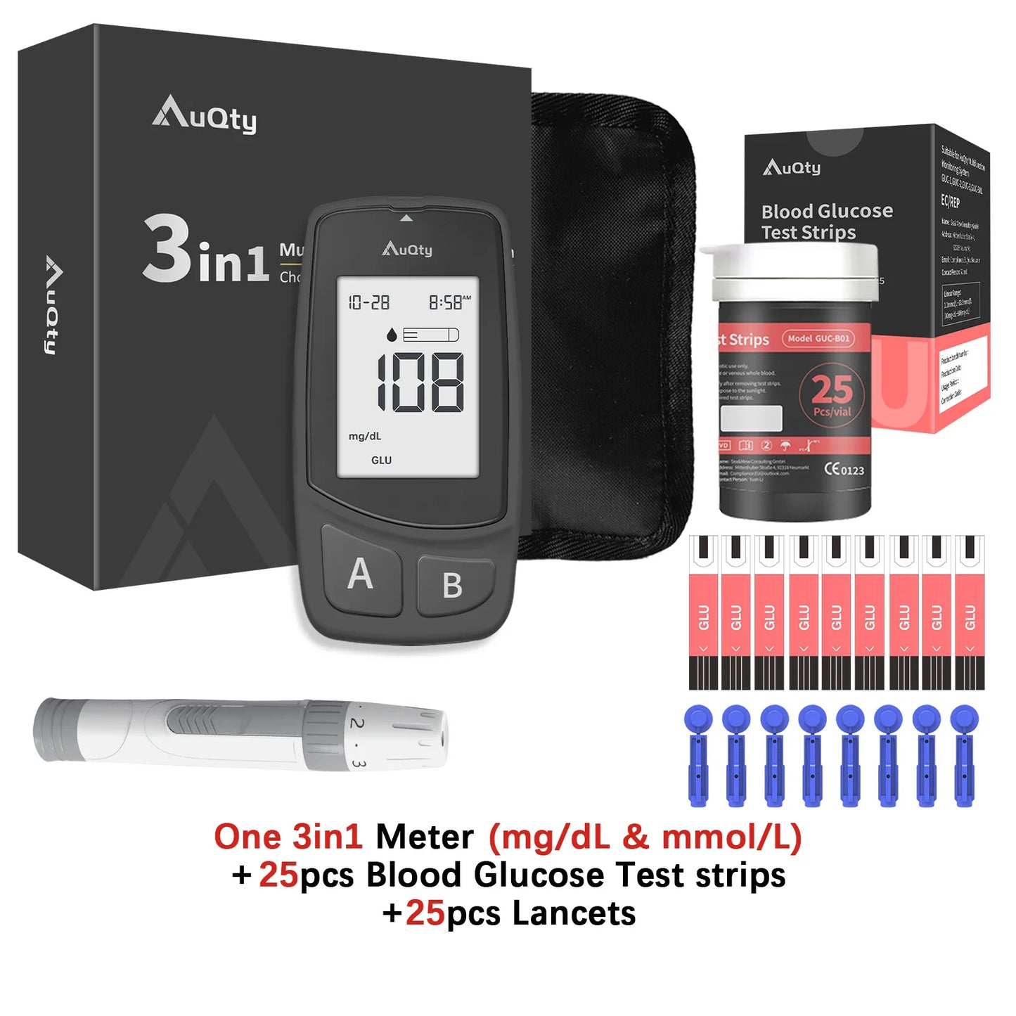 3-in-1 Cholesterol, Uric Acid & Glucose Meter