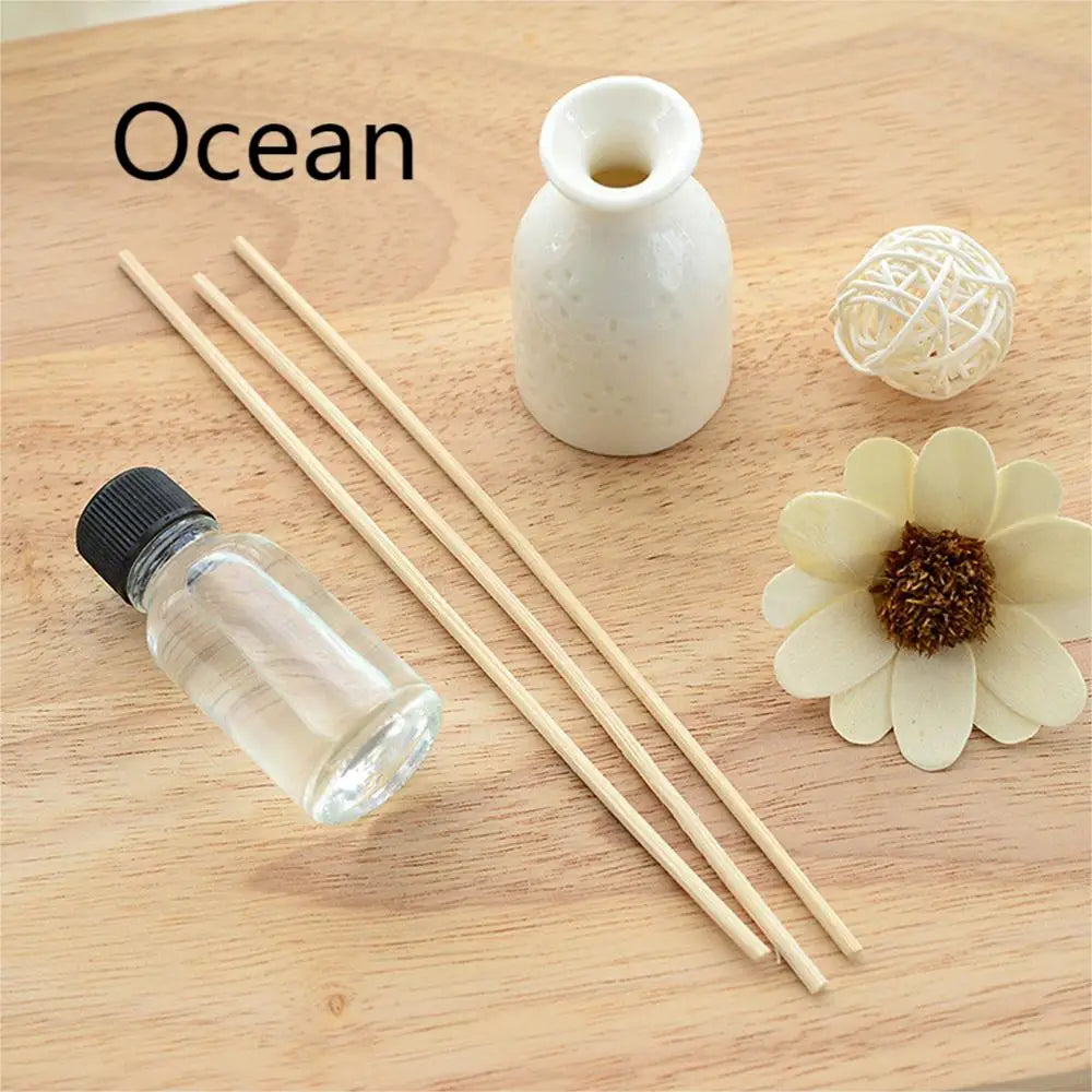 Wicker Reed Diffuser Set – No-Fire Aromatherapy with Glass Bottle