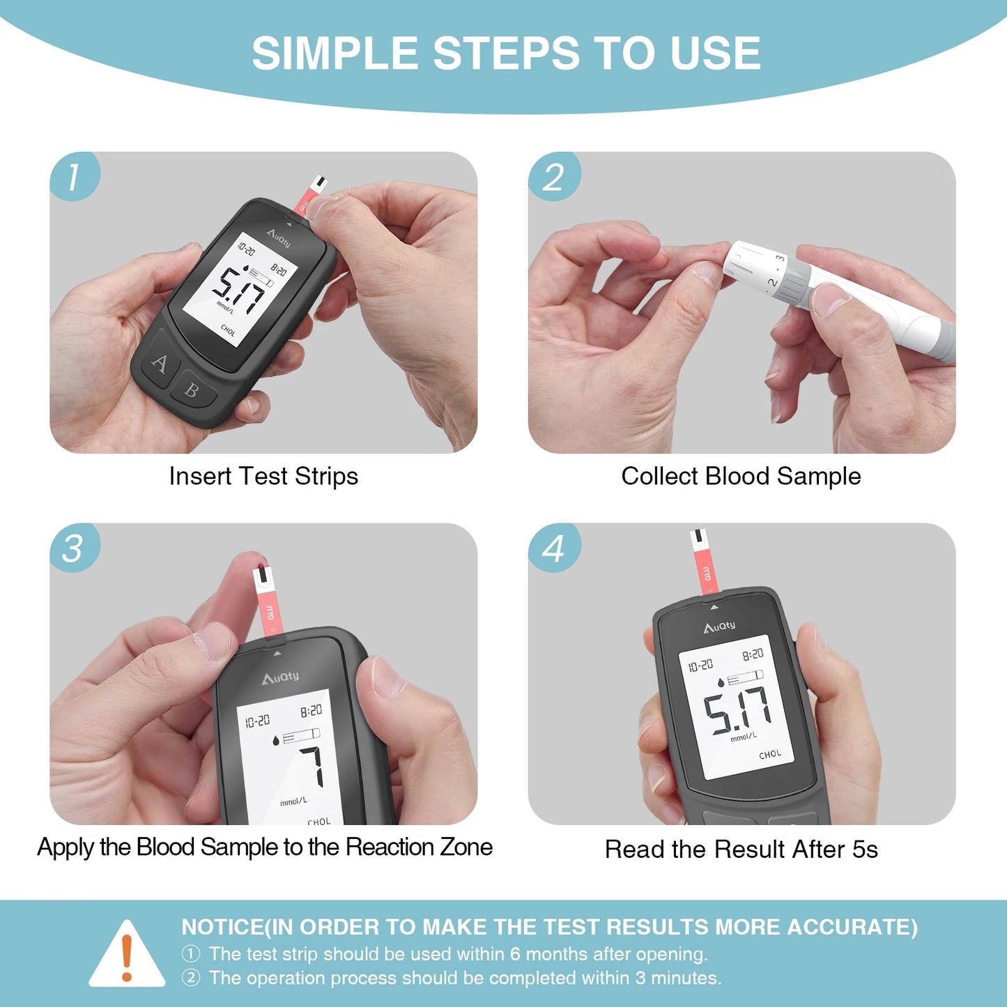 3-in-1 Cholesterol, Uric Acid & Glucose Meter