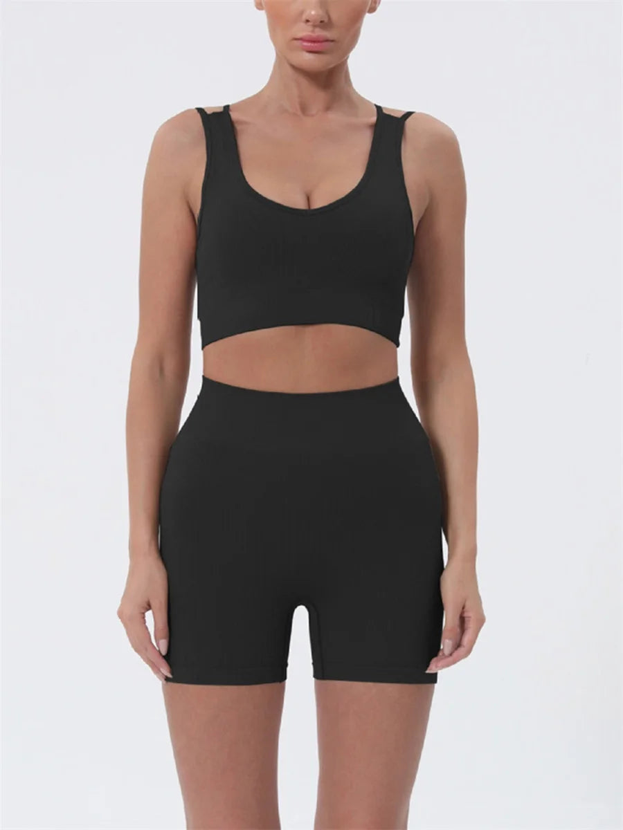 Women’s 2-Piece Summer Crop Top & Shorts Set