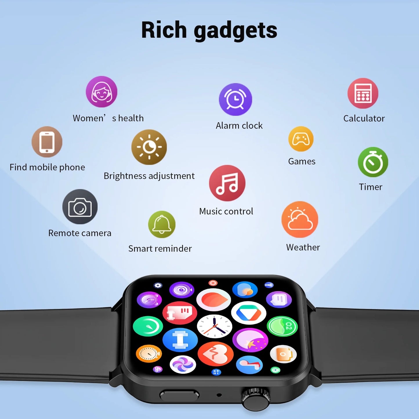 Baolubao 1.85" Smart Watch – Fitness Tracker with Bluetooth Call
