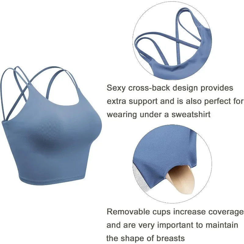 Women’s Padded Sports Bra Workout Crop Top