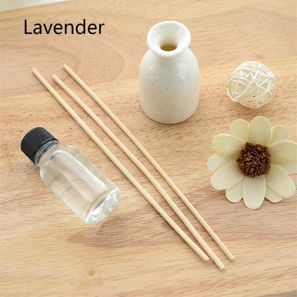 Wicker Reed Diffuser Set – No-Fire Aromatherapy with Glass Bottle