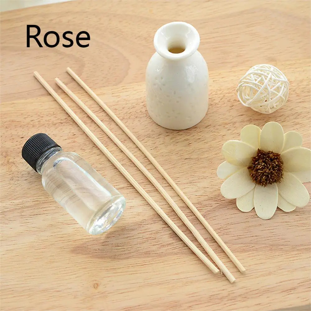 Wicker Reed Diffuser Set – No-Fire Aromatherapy with Glass Bottle
