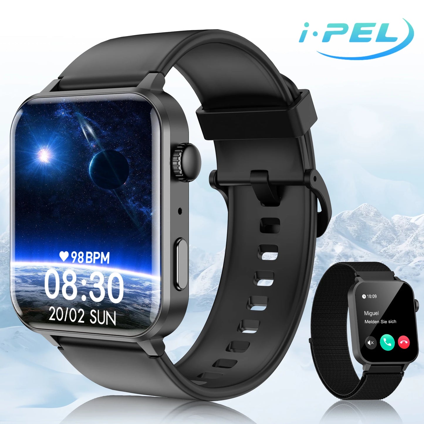 Baolubao 1.85" Smart Watch – Fitness Tracker with Bluetooth Call